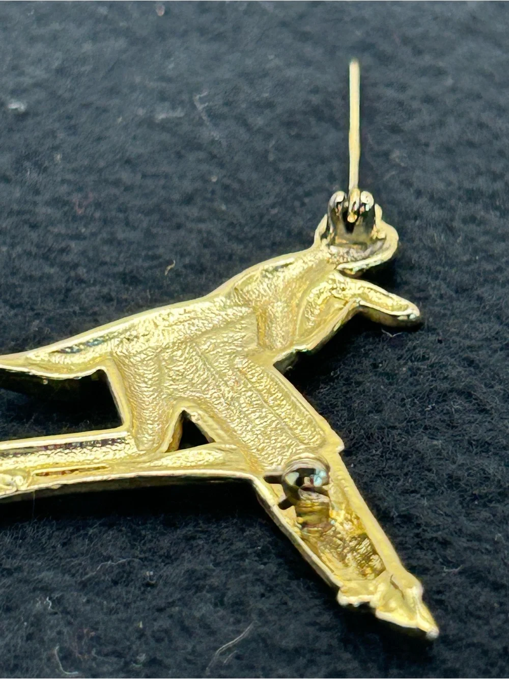 Gold-tone Dancing Couple Brooch Pin